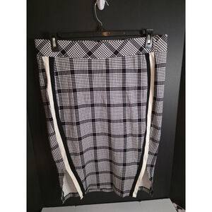 Torrid Black and White Plaid Pencil Skirt
